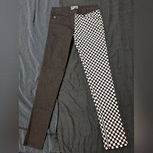 Royal Bones Jeans Hot Topic Royal Bones Half Black White Check
